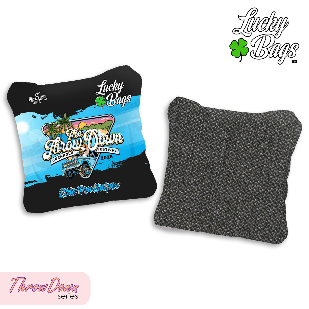 Throwdown 2026 Dual Edition – Cornhole Bag + Jersey | Lucky Bags 